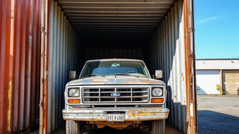 Un homme enferme son Ford Ranger dans un conteneur pendant 20 ans