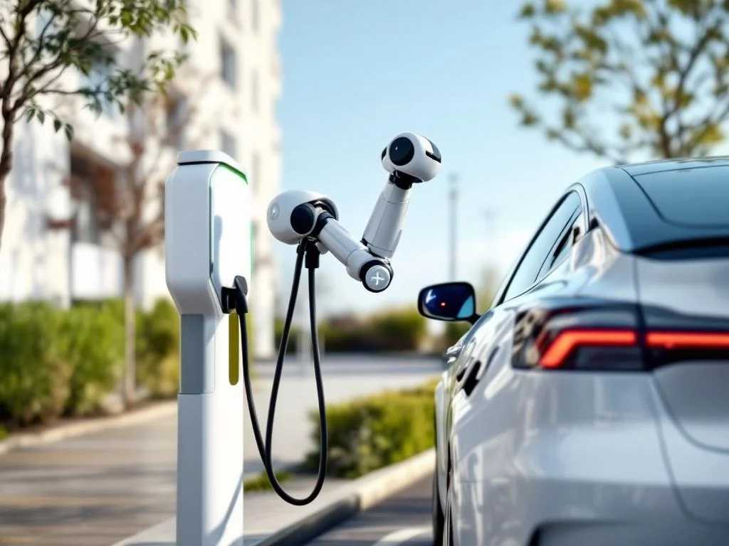 Recharge de voitures électriques : des robots autonomes révolutionnent la borne