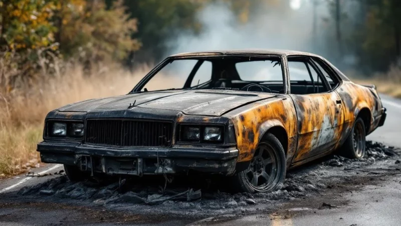 Tragédie à Saint-Marcel-Bel-Accueil :Un corps calciné découvert dans une voiture en flammes