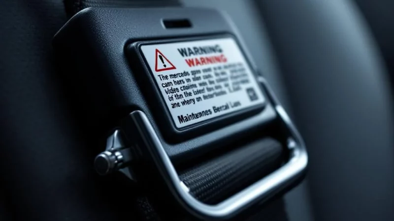 Mercedes rappelle ses voitures pour un problème grave de ceintures