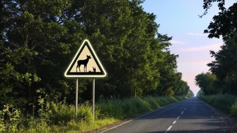 Nouveaux panneaux lumineux en France pour sauver la faune et éviter les accidents
