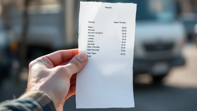 Il retrouve son utilitaire grâce à un simple ticket de caisse oublié