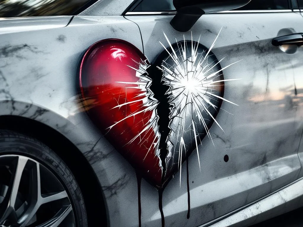 Vengeance choc : elle peint un « infidèle » géant sur sa voiture