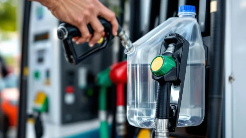 Attention à la pratique encadrée de remplir des jerricans à la pompe