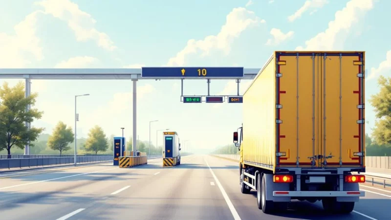 Chauffeur de poids lourd vole le péage et doit payer 11 700 € sur place