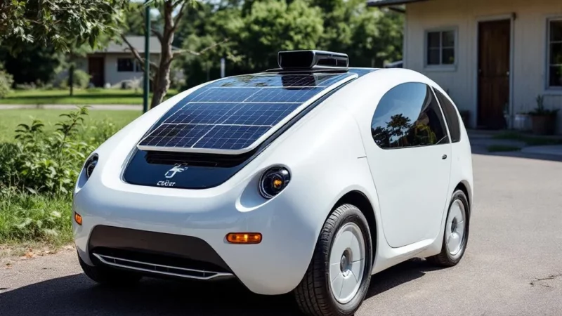 Il a fabriqué une voiture électrique solaire maison qui roule sans se brancher