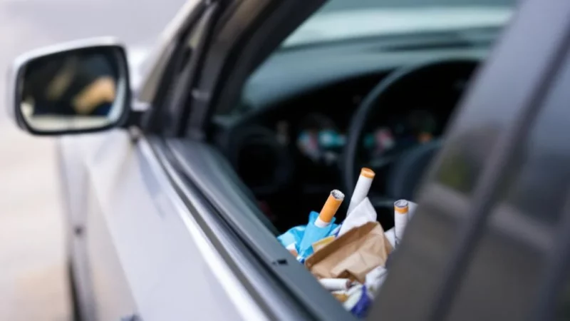 Déchets en voiture : 37 % des conducteurs continuent à jeter par la fenêtre