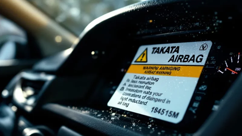 Airbags Takata : nouvelle réglementation pour retirer vite les vieux modèles dangereux