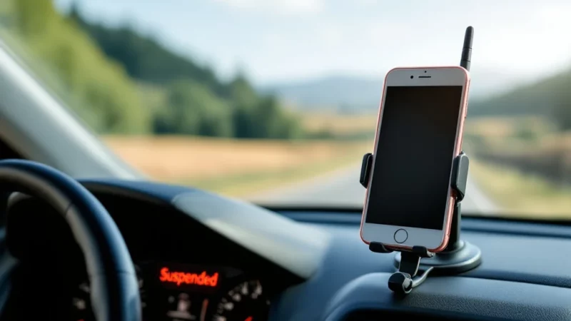Un Permis suspendu 6 mois en Ardèche pour usage du téléphone au volant