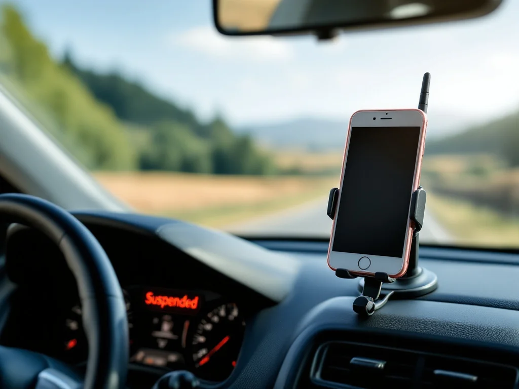 Un Permis suspendu 6 mois en Ardèche pour usage du téléphone au volant