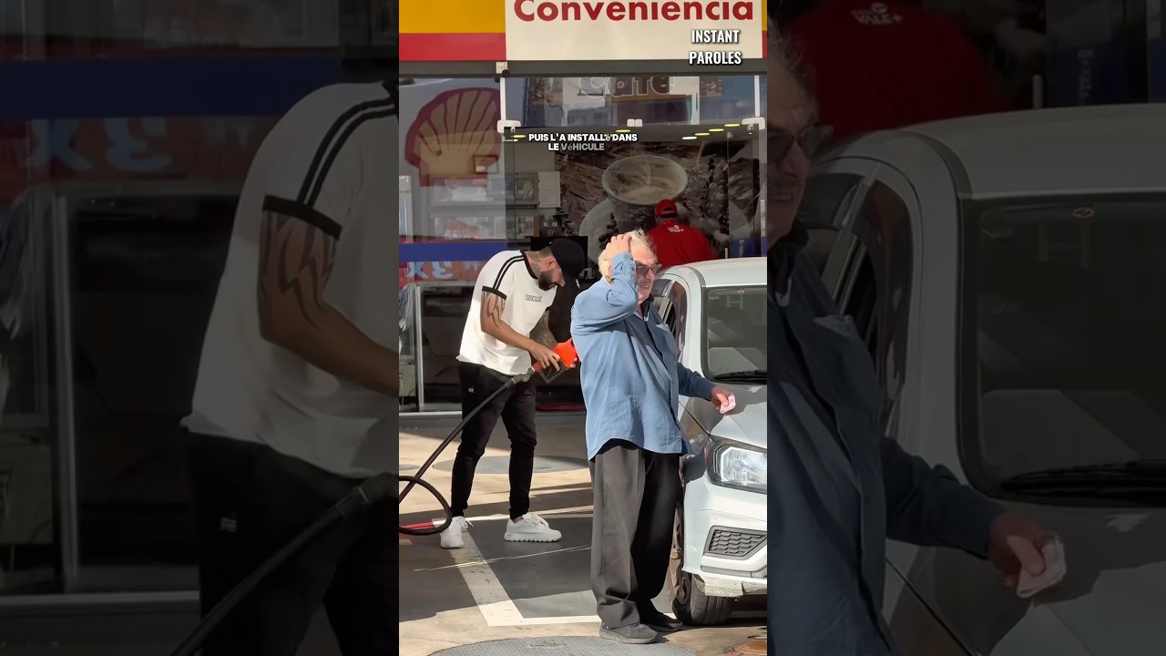 [Vidéo] Cet inconnu réalise un geste précieux pour cet homme âgé à la station-service