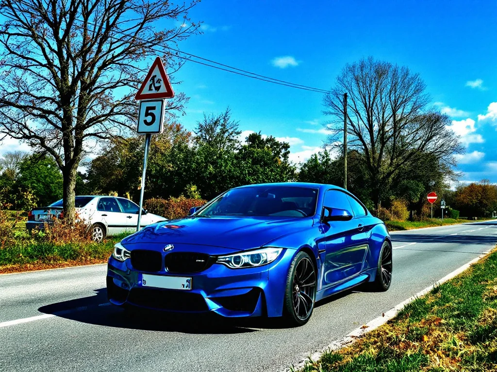 Jeune conducteur flashé en BMW à 214 km/h