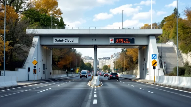 Nouveau coup dur : le tunnel de Saint-Cloud fermé près d’un an