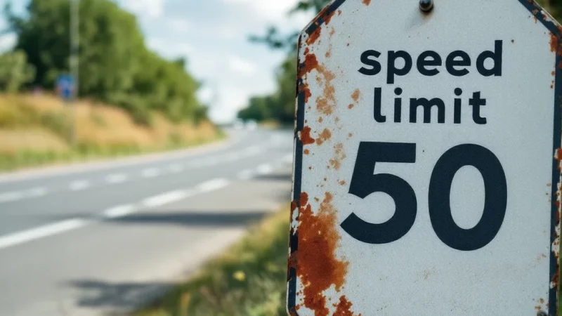 Un Faux panneau de vitesse piège 400 conducteurs en trois jours